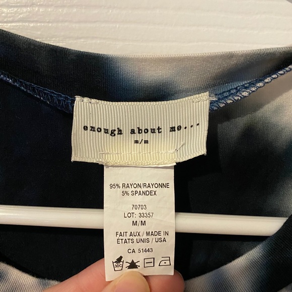 Blue and white tie dye crop top - Picture 3 of 3